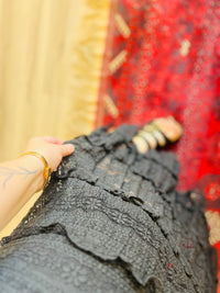 Melanie Mermaid Midi Skirt + Black