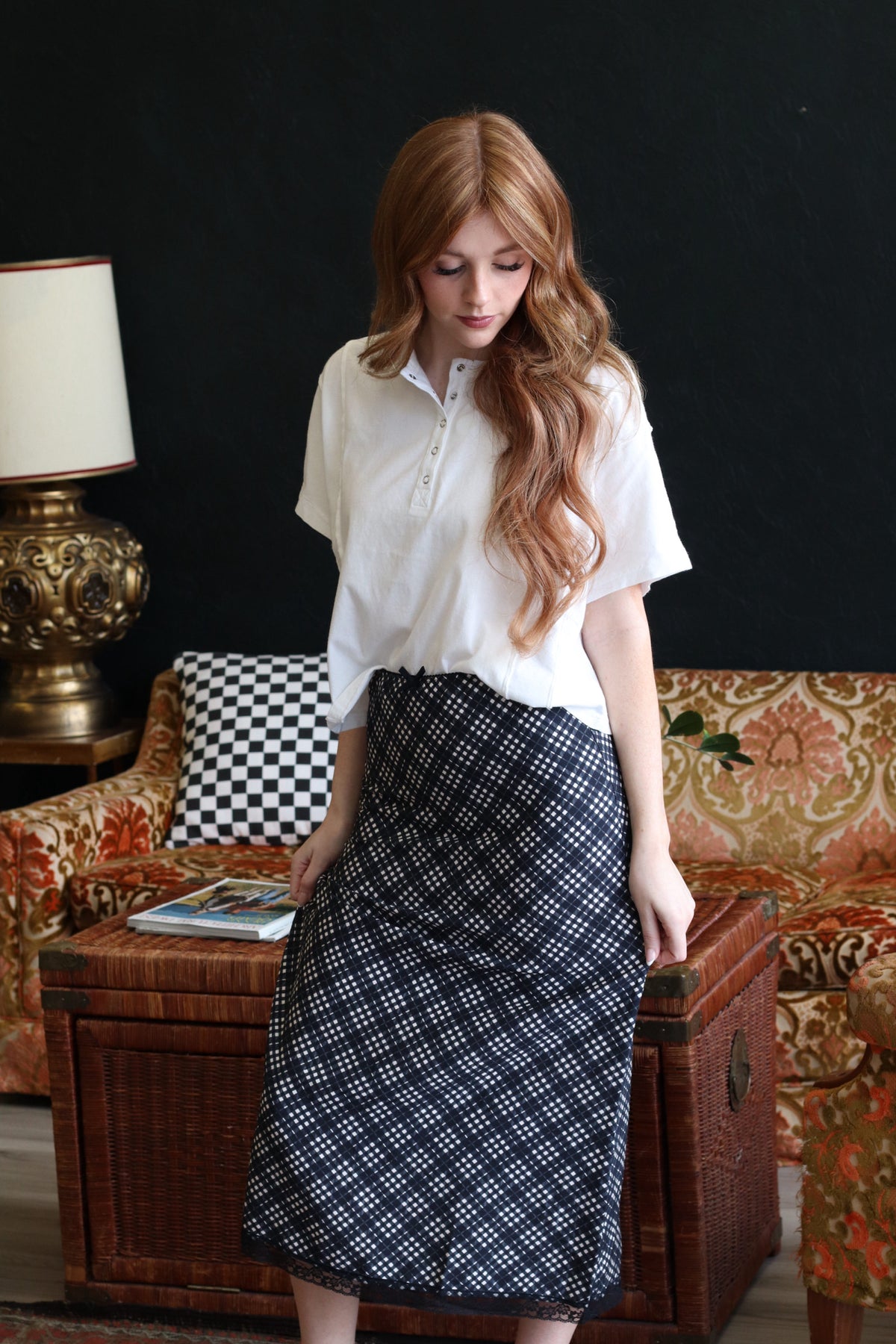 Boxy Fit Basic White Knit Top