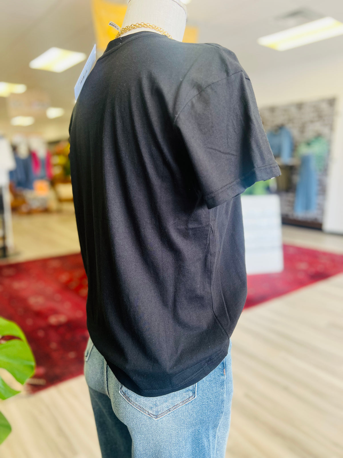 580 Basic Cotton Tee + Black