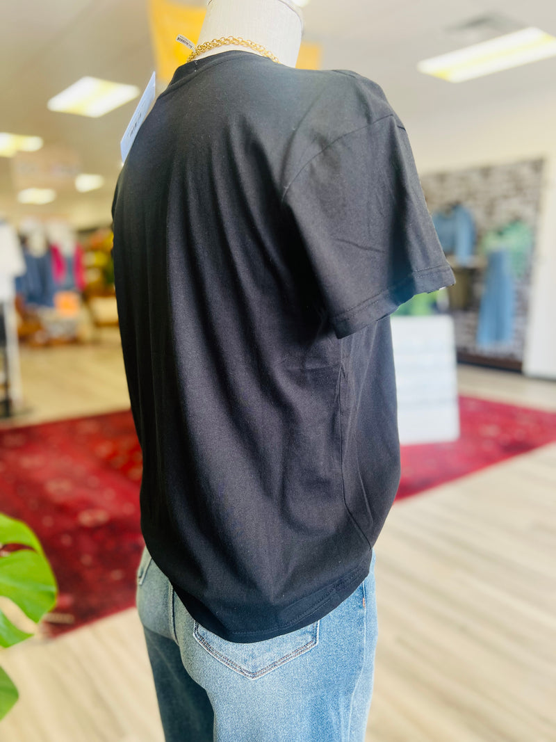 580 Basic Cotton Tee + Black