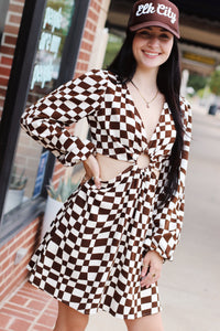 Nyla Checkered Dress