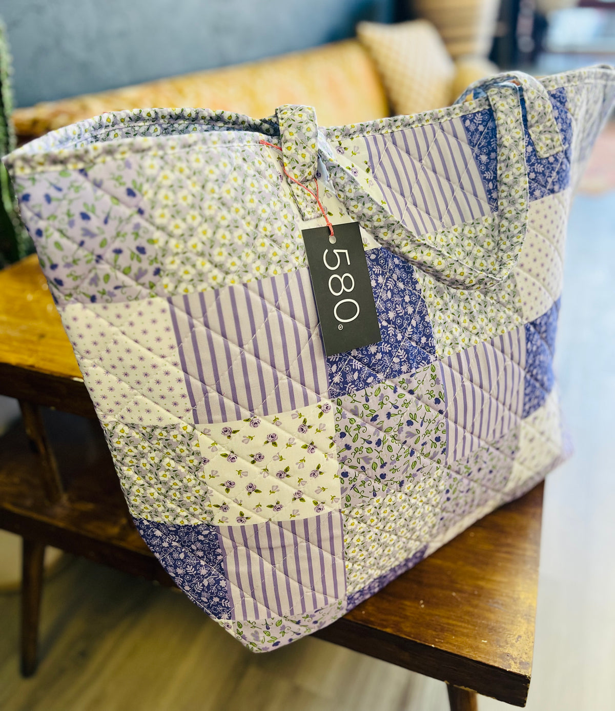 "Violet Dreams" Designer Quilted Tote Bag