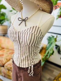 Western Bead Bow Necklace White