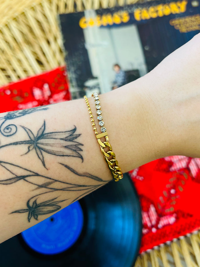 18K Gold Plated Waterproof Multi Chain Bracelet