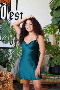 Sweetheart Neck Sleeveless Satin Mini Dress