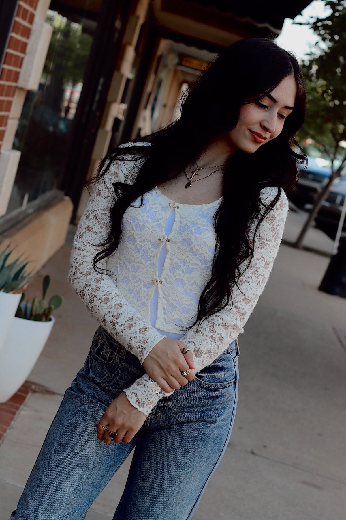 Rosie Lace Cardigan Top