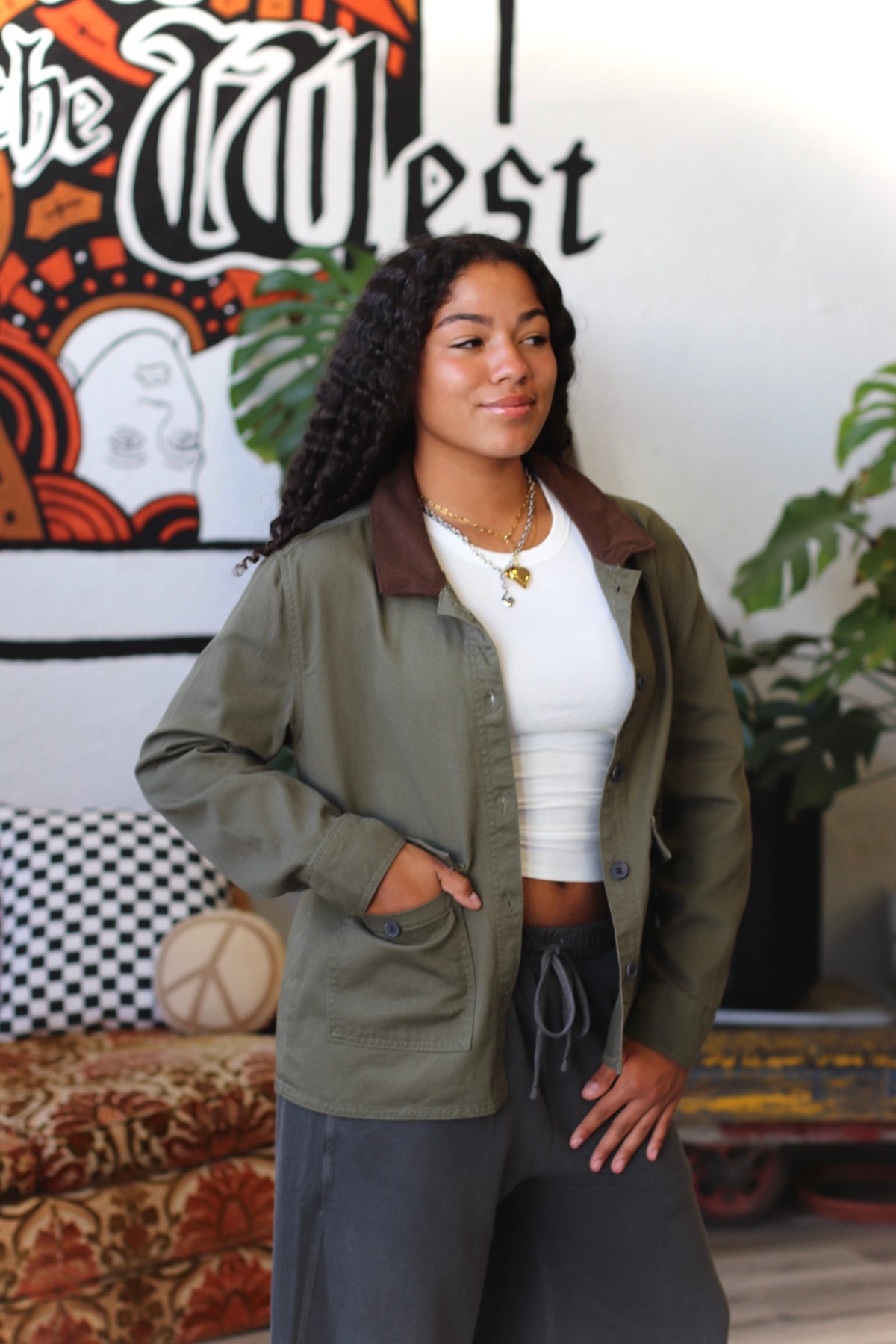 Working Girl Barn Jacket + Olive