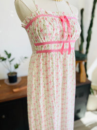 Mildred Pink Floral Midi Dress