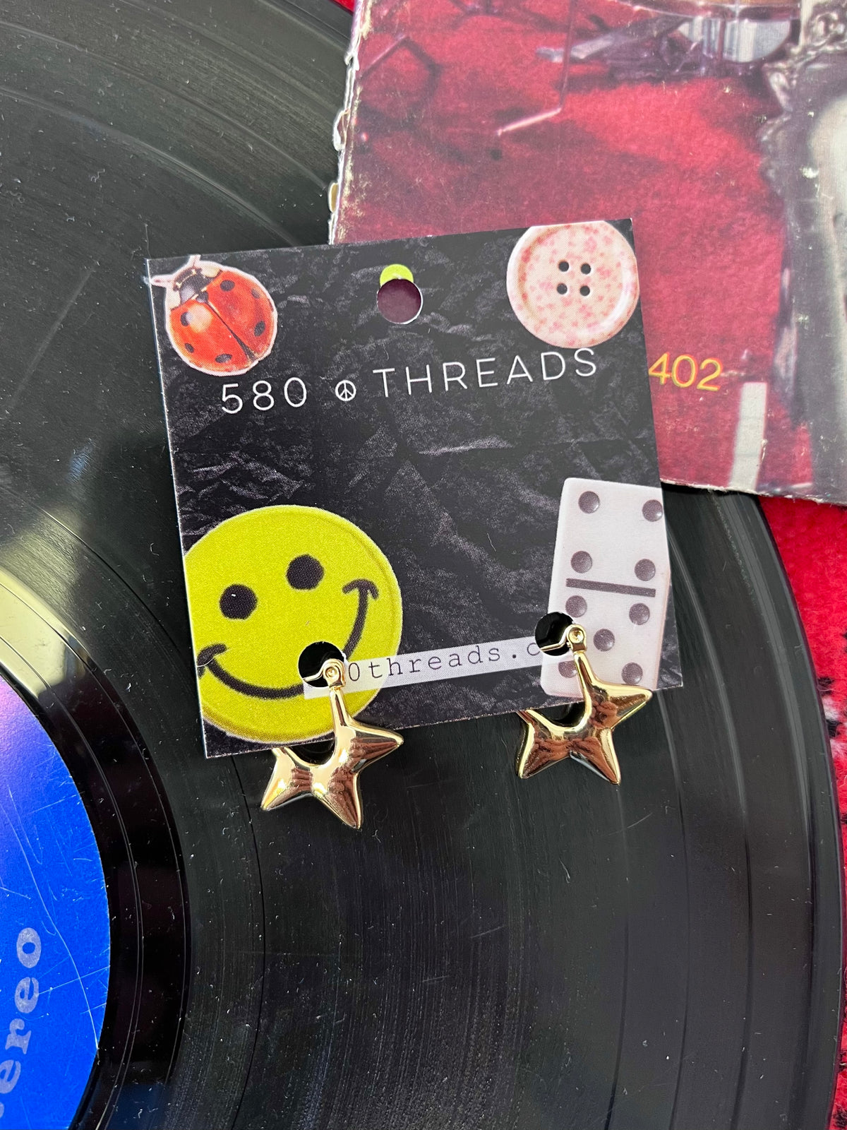 18K Gold Plated Waterproof Star Hoop Earrings