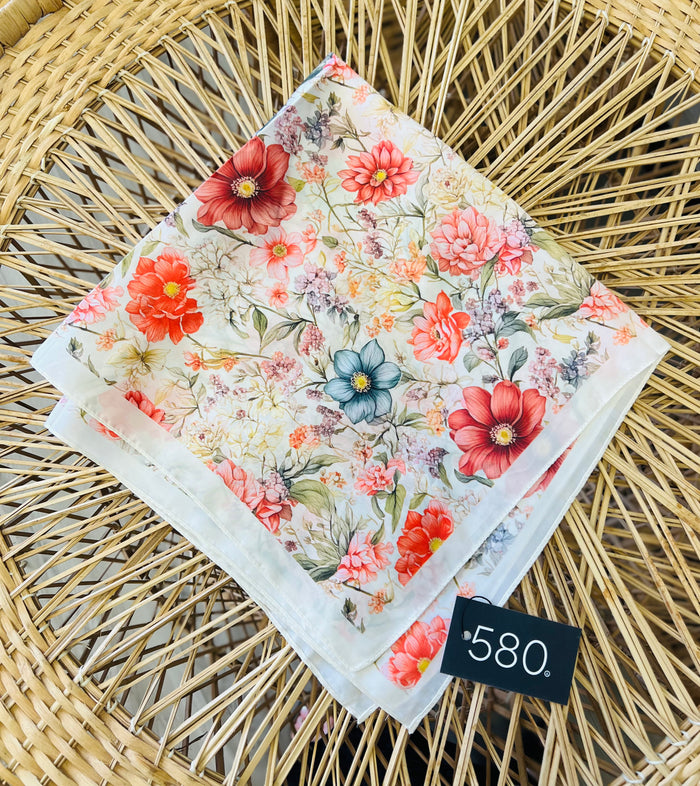 Pink Botanical Floral Bandana