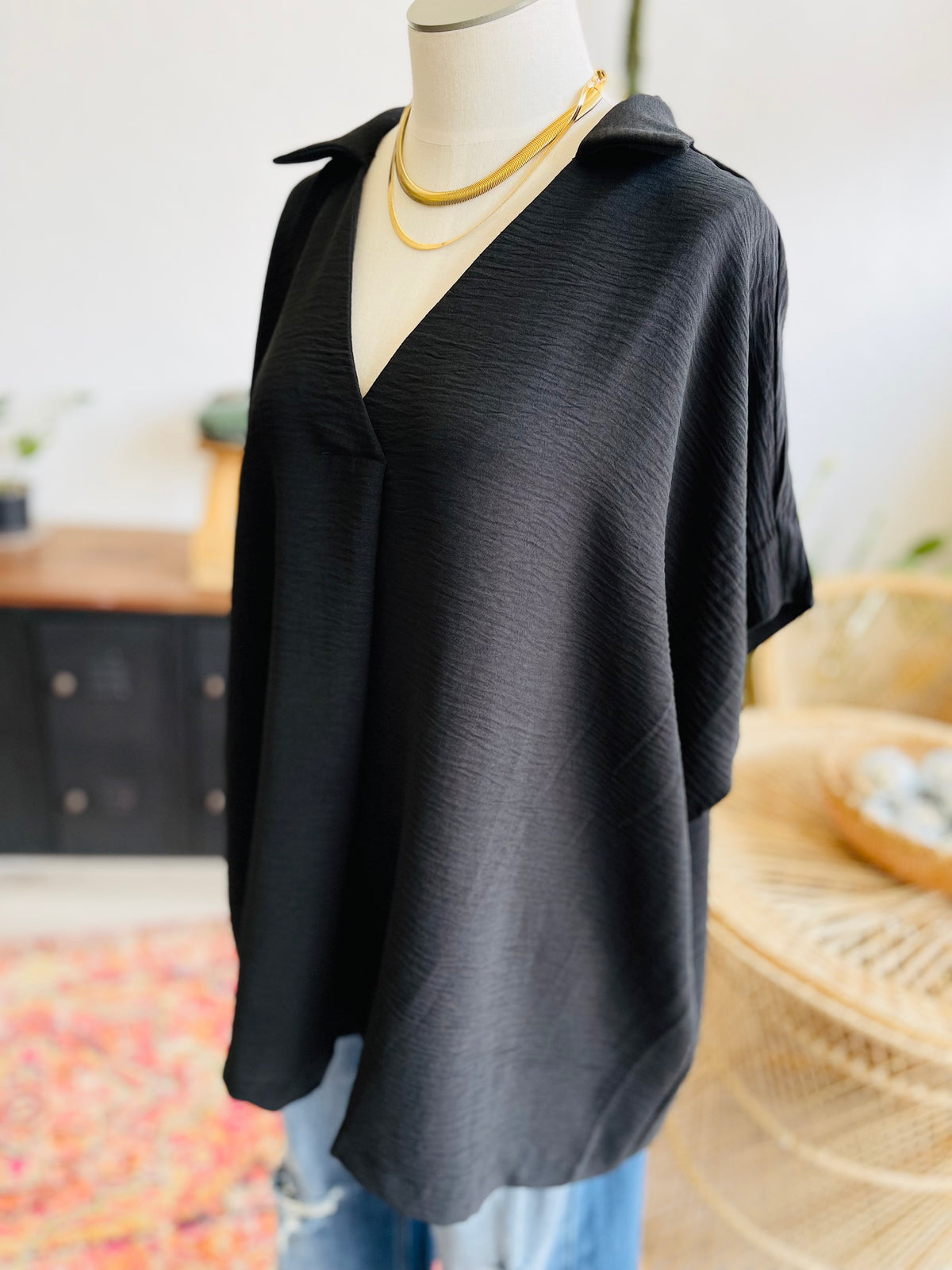 Classic Black Blouse