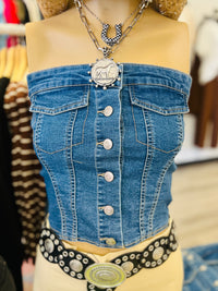Dolly Denim Tube Top