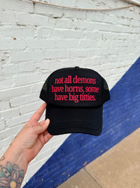 580 Trucker Hat +Black Not All Demons