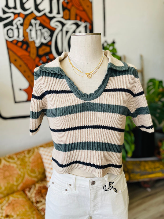 Georgia Striped Knit Top