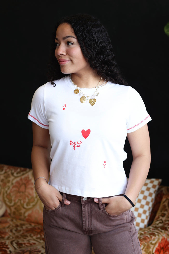 Lover Girl Ace White Tee