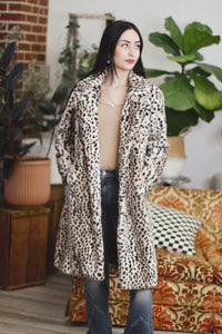 That Girl Soft Faux Fur Leopard Overcoat