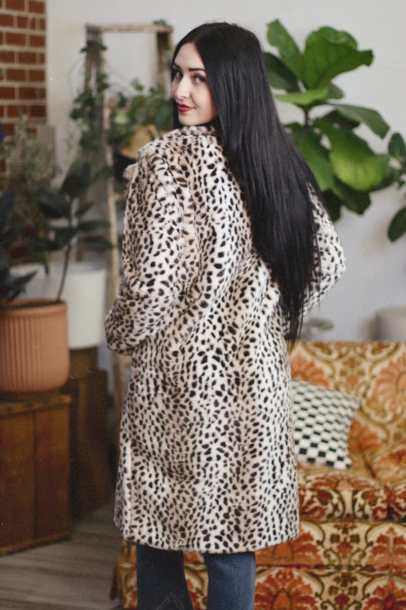 That Girl Soft Faux Fur Leopard Overcoat