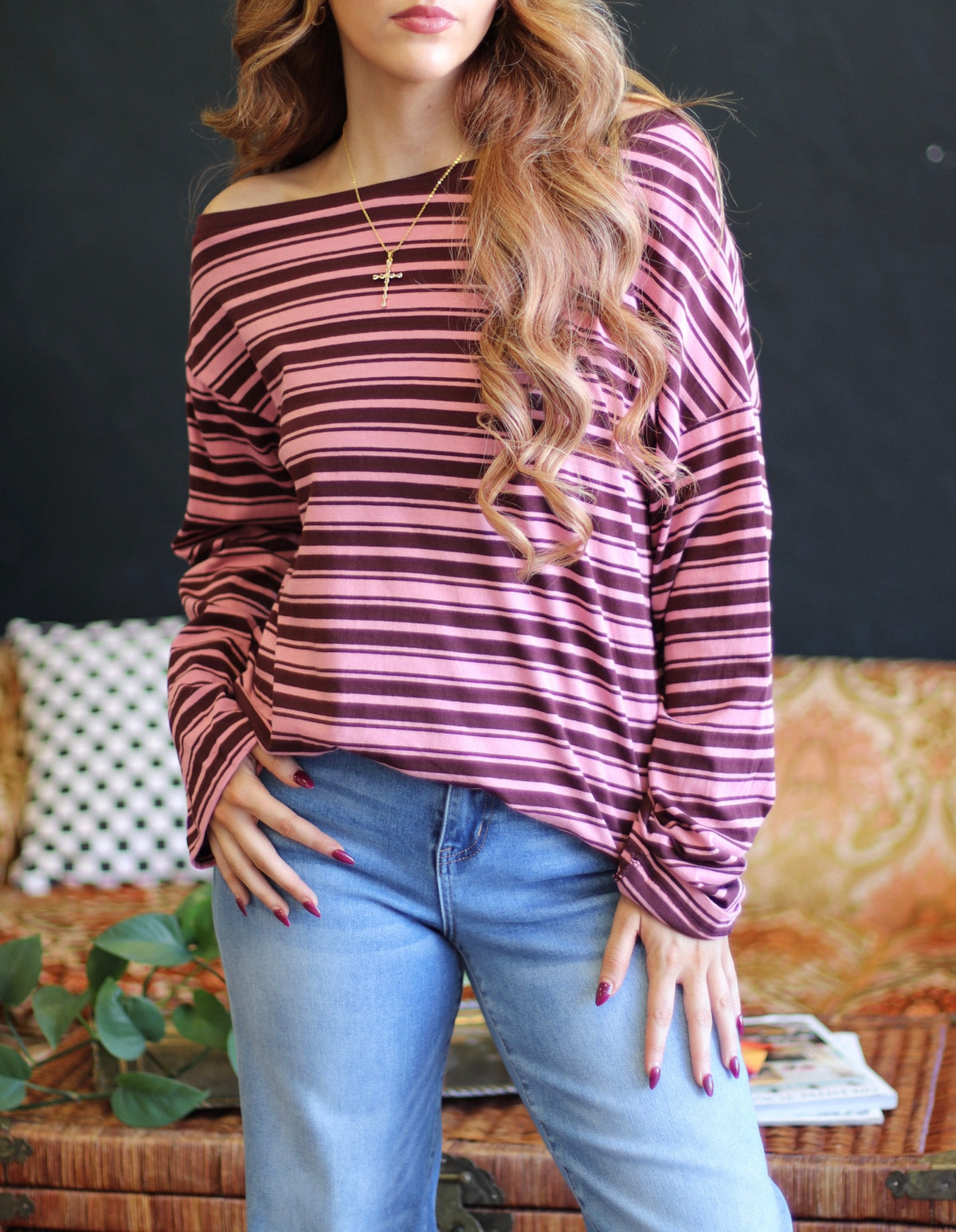 Pink Striped Long Sleeve