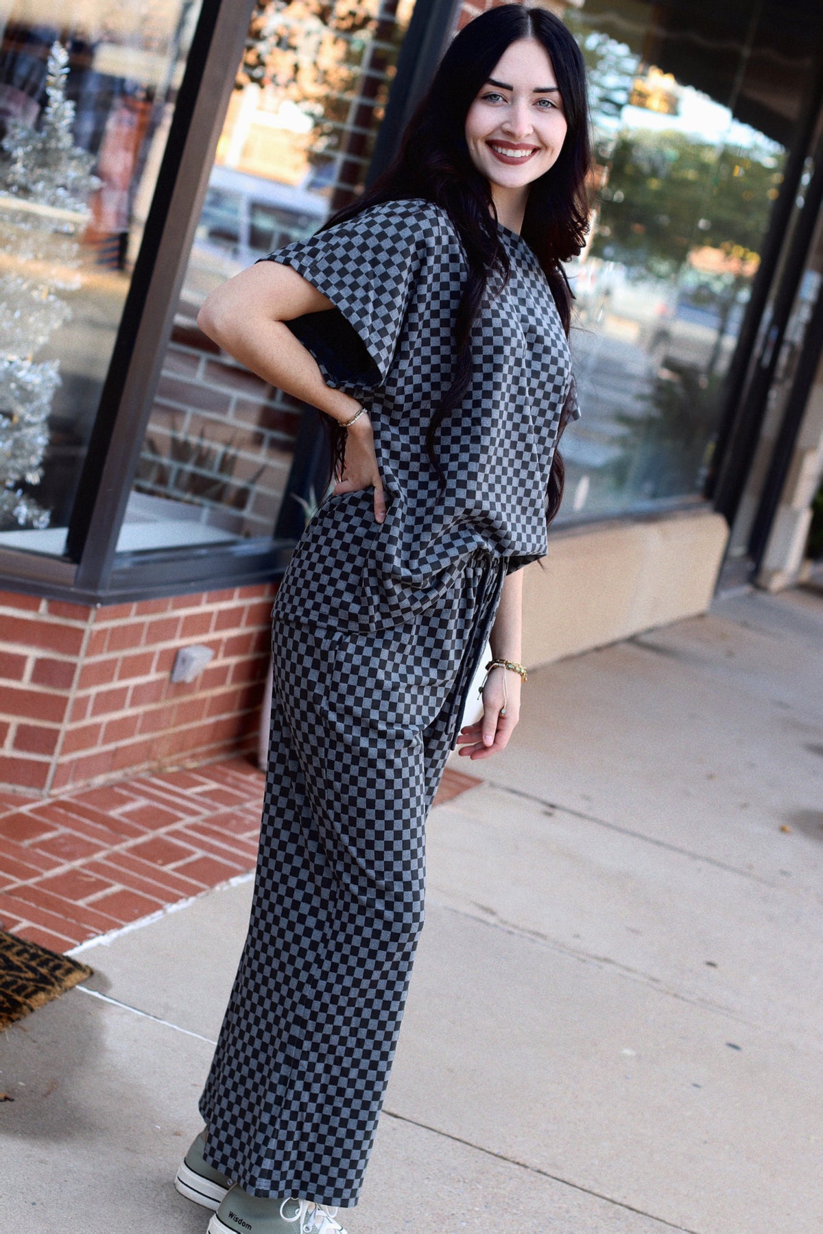 Tatum Cropped Wide Leg Pants + Charcoal