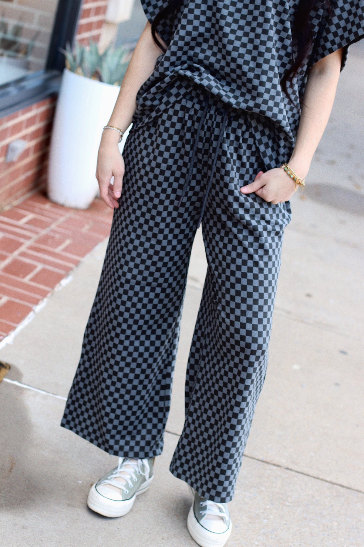 Tatum Cropped Wide Leg Pants + Charcoal