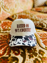 90's Country Hat + Cow Print