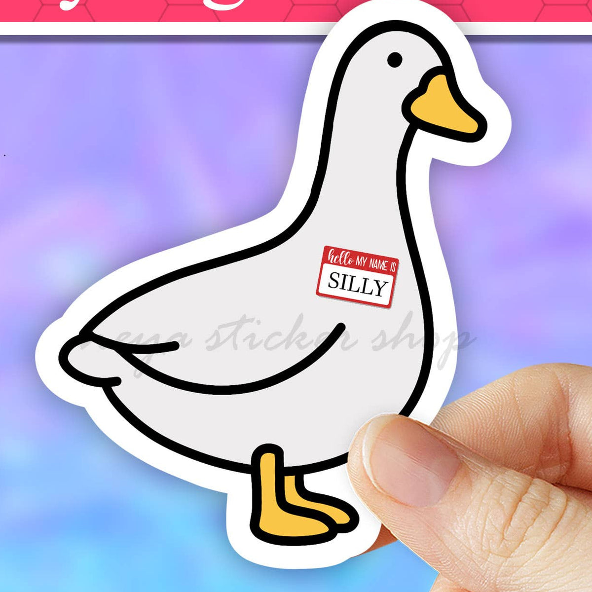 Hello I'm Silly Goose sticker 3"