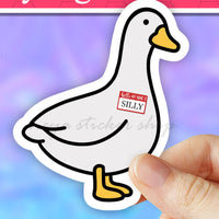 Hello I'm Silly Goose sticker 3"