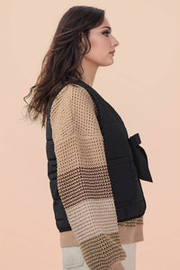 Printed Quilt Vest + Black & Leo