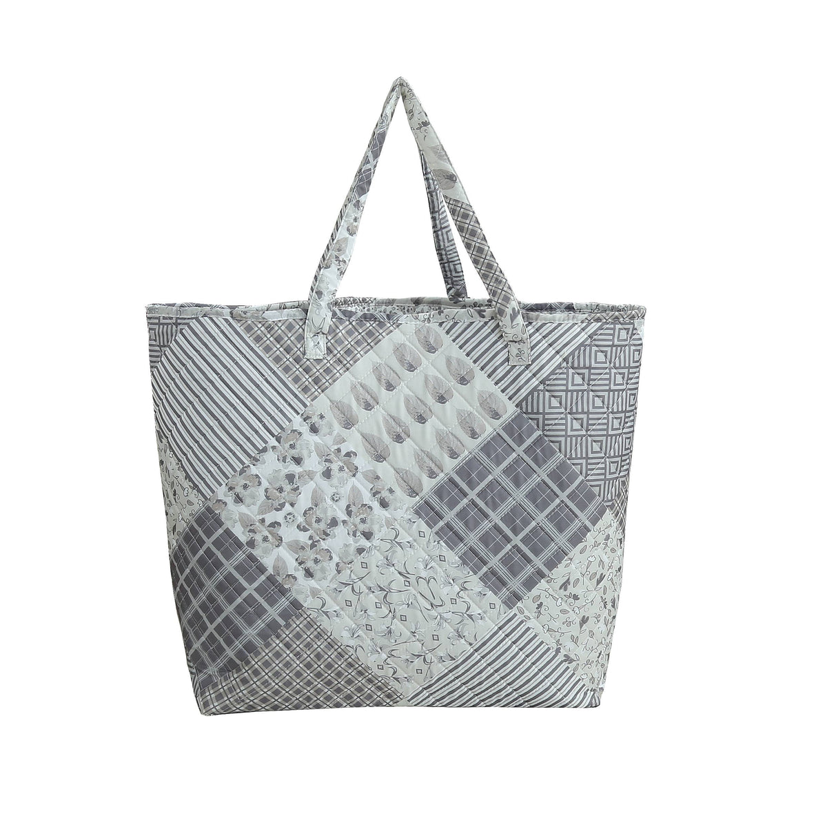"Charming Greys" Quilted Tote Bag