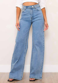 Medium Wash Wide Leg Jeans