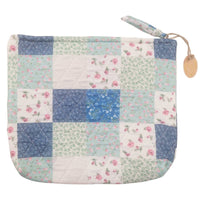 "Floral Delight" Quilted Cosmetic Bag