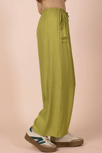 Allie Avocado Linen Pants
