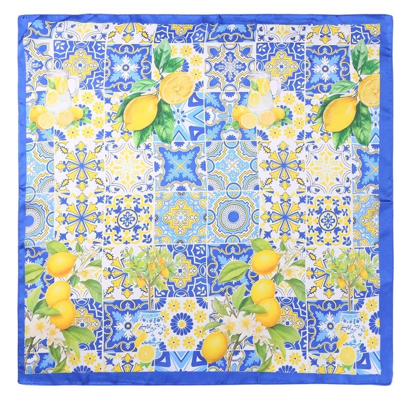 Lemon Silky Feel Bandana Scarf