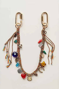 Edgy Evil Eye Bag Charm Chain
