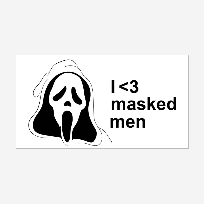 I  Love Masked Men Sticker