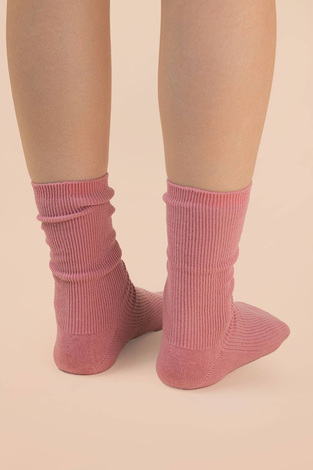 Ribbed mock socks: FOREST