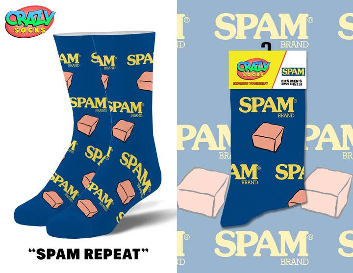 Spam Repeat - Mens Crew Folded