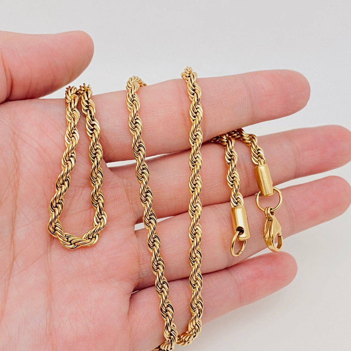 18K Gold Plated Rope Chain