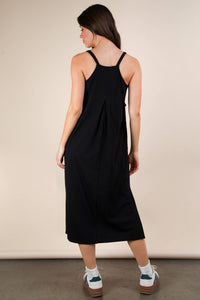*Sleeveless Midi Dress in Black