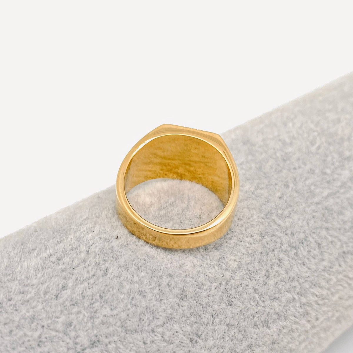 Chunky Signet 18K Gold Plated Sun Ring