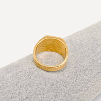 Chunky Signet 18K Gold Plated Sun Ring