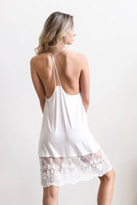 Layering Lace Slip Dress + Ivory