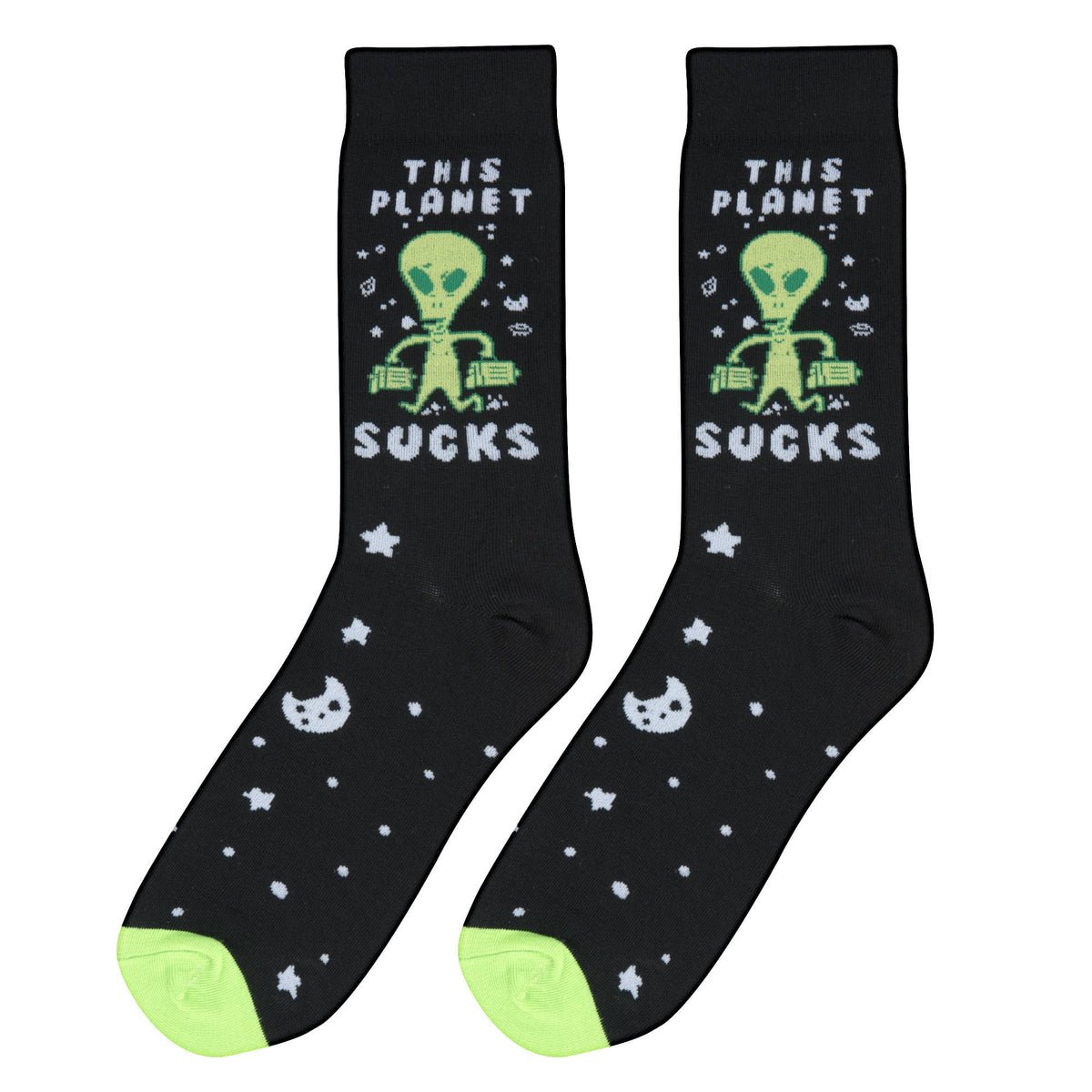 Crazy Socks - Mens Crew - This Planet Sucks