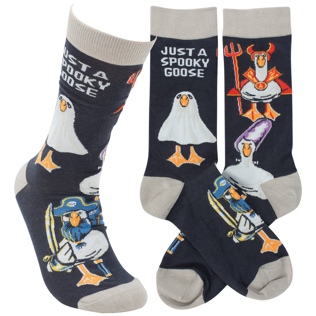 Just A Spooky Goose Halloween Socks