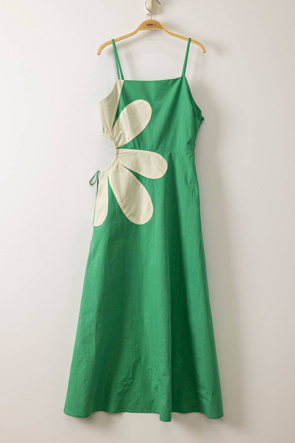 Daisy Cutout Green Midi Dress