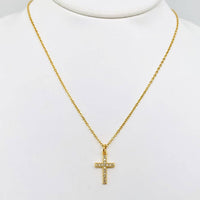 CZ GP Small Cross Necklace