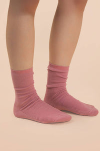 Ribbed mock socks: FOREST