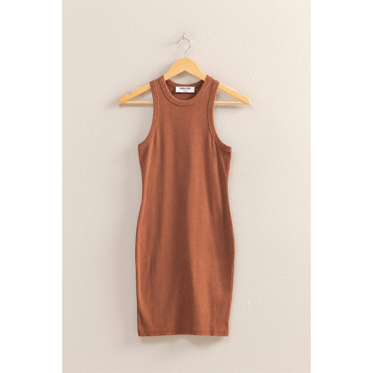 Lets Go Outside Ribbed Tank Dress in Chesnut