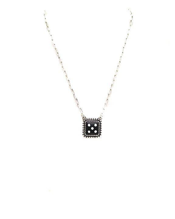 Black Dice Necklace