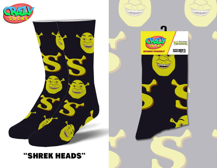 Shrek Heads - Mens Crew Folded